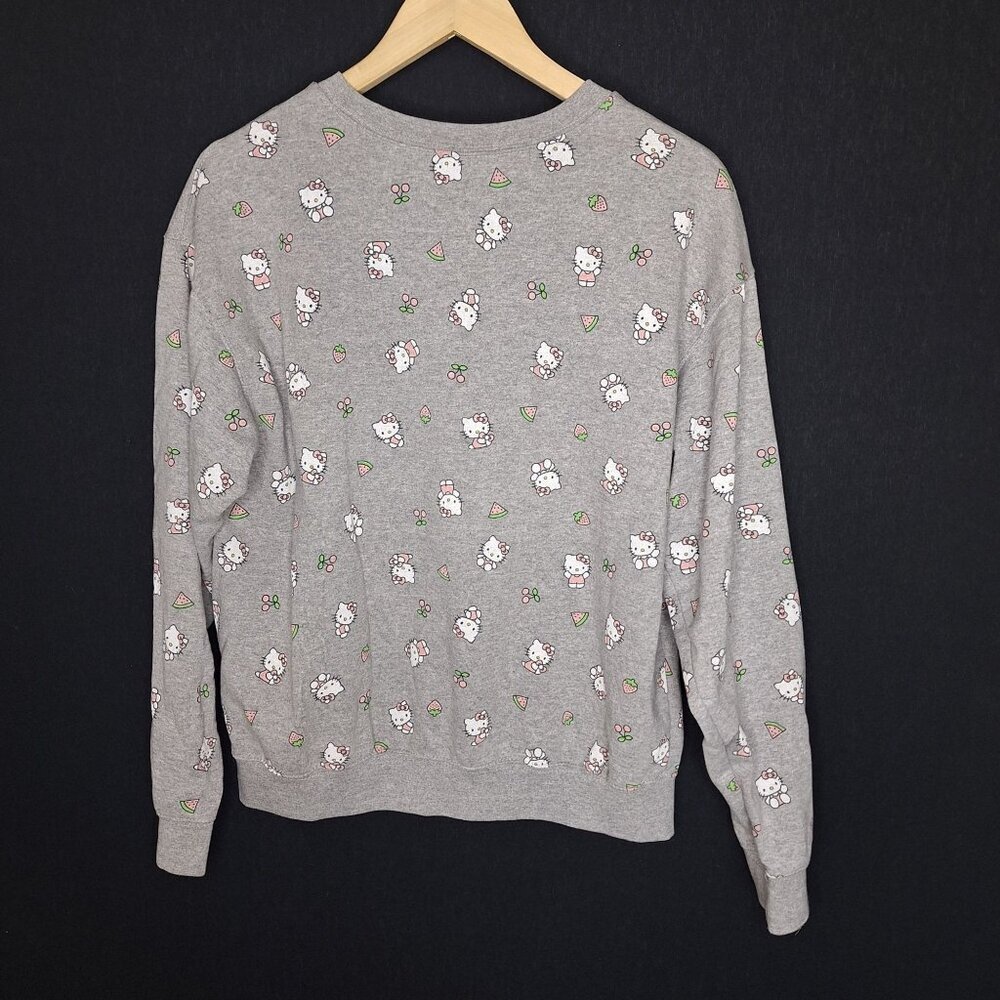 💙 Hello Kitty Cozy Crew Neck Sweatshirt Size XL Cute Comfy Streetwear - Picture 7 of 8